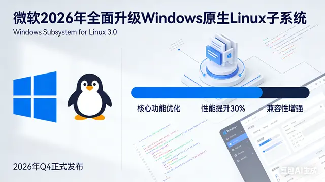 微软 2026 年全面升级 Windows 原生 Linux 子系统