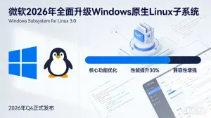 微软 2026 年全面升级 Windows 原生 Linux 子系统