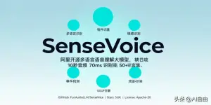 SenseVoice：阿里开源语音大模型，10秒音频70ms识别完