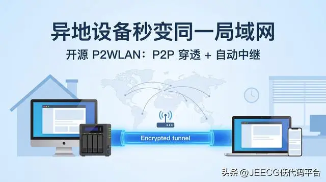 不买服务器也能异地组网：开源 P2WLAN 把两地电脑